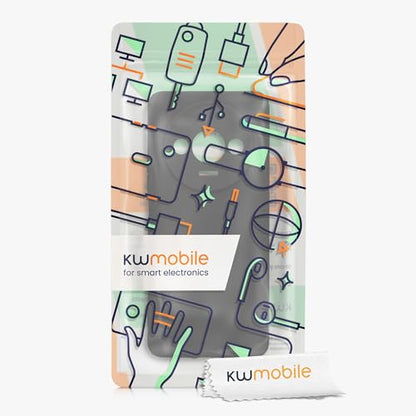 kwmobile Case Compatible with Xiaomi Redmi A3 Case - Protective Slim TPU Phone Cover - Soft Matte Finish - Black - color: black