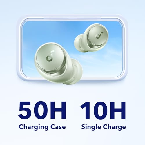 Soundcore by Anker Space A40 Adaptive Active Noise Cancelling Earbuds - color: Green