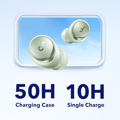 Soundcore by Anker Space A40 Adaptive Active Noise Cancelling Earbuds - color: Green