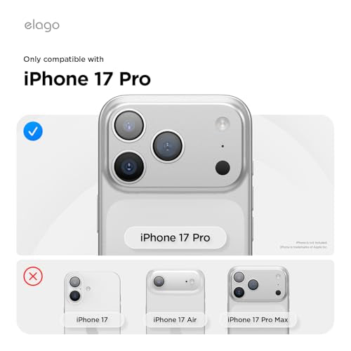 elago 2 Pack Tempered Glass Screen Protector for iPhone 17 Pro Clear | Case Friendly, 9H Surface Hardness, Anti-Fingerprint, Shatter-Proof, Scratch Protection, Bubble-Free - size: iPhone 17 Pro 2ea