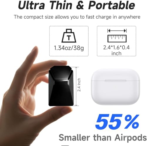 USB C Charger for iPhone 16/15 Charger Fast Charging, GaN Keychain Design Fast Wall Charger Block with 2 Pack USB C to C & C to Lightning Cable, Foldable and Compact for iPhone 17/16/15, iPad(Black) - color: Black