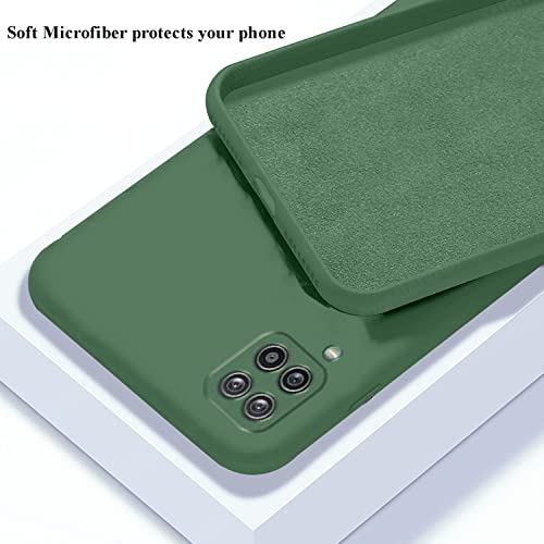 Soft Silicone Protective Case for Samsung A42 5G (Dark Green) | Matte Soft Touch for Samsung Galaxy A42 5G Phone Case Silicone Slim Cute Anti-Fingerprint Elegant Cover Shockproof Aesthetic - color: Dark Green
