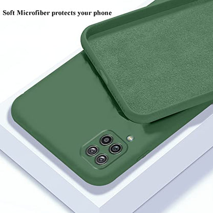 Soft Silicone Protective Case for Samsung A42 5G (Dark Green) | Matte Soft Touch for Samsung Galaxy A42 5G Phone Case Silicone Slim Cute Anti-Fingerprint Elegant Cover Shockproof Aesthetic - color: Dark Green