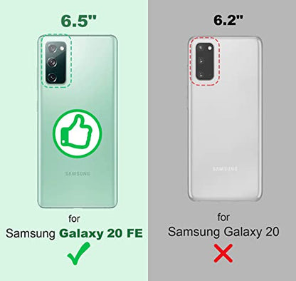Shields Up for Galaxy S20 FE Case, Minimalist Wallet Case with Card Holder [3 Cards] & Ring Kickstand/Stand, [Drop Protection] Slim Protective Cover for Samsung Galaxy S20 FE 5G - Clear | Minimalist Wallet Case, 3 Card Slots, 360° Rotation Ring Stand/Kick