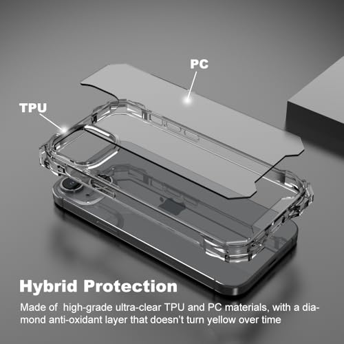 for iPhone 15 Clear Case with Crossbody Strap, Slim Fit Shockproof Protective Phone Case with Anti-Lost Detachable Adjustable Shoulder Neck Lanyard Strap - size: iPhone 15