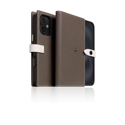 SLG D8 Edition Full Grain Leather Wallet Case for iPhone 16 - [2-in-1] Handcrafted Detachable Diary Style with Magnetic MagSafe Back Cover and Snap Closure, Gift Box Included (Etoffe Cream) - color: [D8 Edition] Etoffe Cream, size: iPhone 16