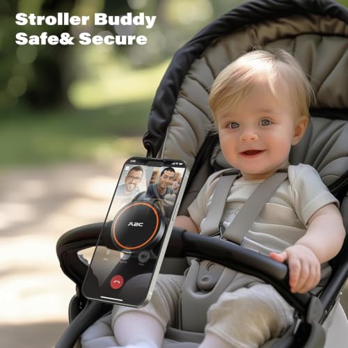 A2C Stroller Phone Holder for MagSafe, 2-in-1 Magnetic Phone Mount