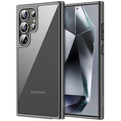 JETech Case for Samsung Galaxy S24 Ultra 5G, Non-Yellowing Shockproof Bumper Protective Phone Cover, Anti-Scratch Hard PC Back (Black) - color: Black, size: Galaxy S24 Ultra