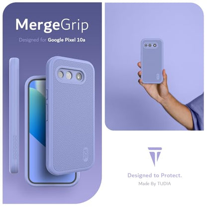TUDIA for Google Pixel 10a Case (2026) - [MergeGrip] Dual Layer Heavy Duty Slim [Military Grade Drop Tested] Shockproof Protective Pixel 10A Phone Cases - Lavender - color: Lavender, size: Pixel 10a Standard