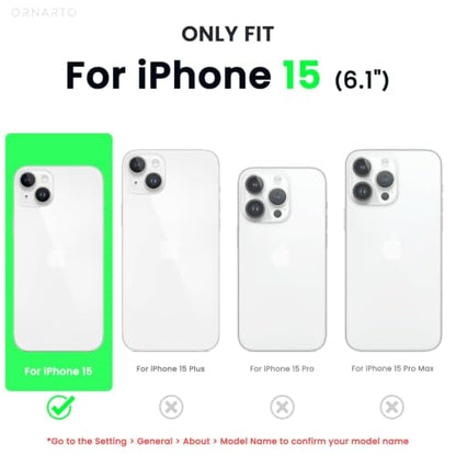 ORNARTO Compatible with iPhone 15 Case 6.1, Slim Liquid Silicone 3 Layers Full Covered Soft Gel Rubber Phone Case, Anti-Scratch Shockproof Protective Cover 6.1 Inch, Klein Blue - color: Klein Blue