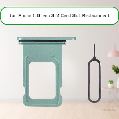 for iPhone 11 Green Single SIM Card Tray Slot Replacement