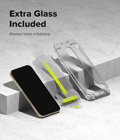 Ringke for Google Pixel 10/10 Pro Screen Protector [Easy Slide, 2 Pack] | Easy Installation with Alignment Tool, Case Friendly Premium 9H Hardness Tempered Glass - size: Pixel 10 / 10 Pro