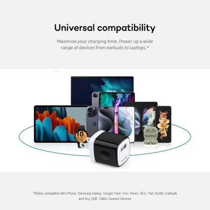 5 Pack USB Outlet Plug, Charger Block, Single Port USB-A Wall Charging Cube - size: 6ft, style: USB Wall Charger