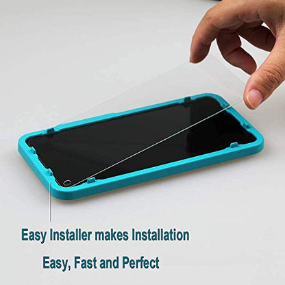 Ibywind Screen Protector For Xiaomi 11 Lite 5G NE/Mi 11 Lite 5G/4G,with 2Pcs Tempered Glass,1Pc Camera Lens Protector,1Pc Backing Carbon Fiber Film [Fingerprint Reader,Easy to install] - size: Xiaomi 11 Lite 6,55"