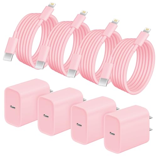 AISNI Fast Charging for iPhone 14/13/12 Fast Charger with 6 FT Long Cable - color: Light Pink