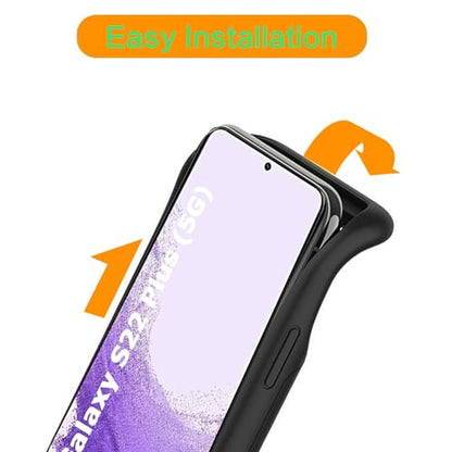 Battery Case for Galaxy S22 Plus,12000mAh Portable Protective Smart Wireless Charging Case Support Carplay Compatible with Galaxy S22 Plus(6.6 inches)Rechargeable Extended Battery Charger Case(Black) - size: Galaxy S22 Plus