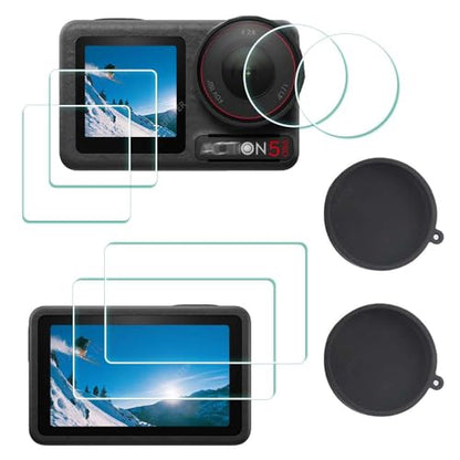 ULBTER Screen Protector for DJI OSMO Action 5 Pro + Lens cap Cover [6+2Pcs] - size: Action 5 Pro