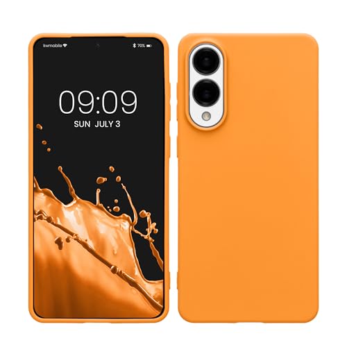 kwmobile Case Compatible with Samsung Galaxy S25 Edge Case - Soft Slim Protective TPU Silicone Cover - Fruity Orange - color: Fruity Orange, size: Galaxy S25 Edge