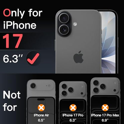 JETech Camera Lens Protector for iPhone 17, Black+Red, 1 Set - size: iPhone 17