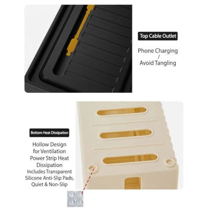 Cable Management Box for Power Strips, Large Cord Organizer