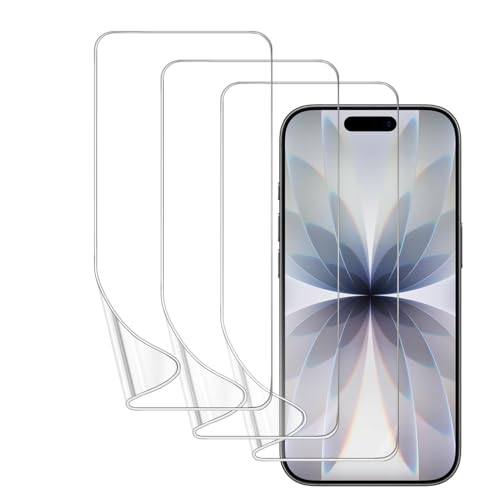 3 Pack Screen Protector for iPhone 14 Plus, HD Clear Flexible TPU Hydrogel Film [Not Glass], Full Coverage, Anti-Scratch, Self-Healing Protective Film, Sensitive Touch, Easy Installation