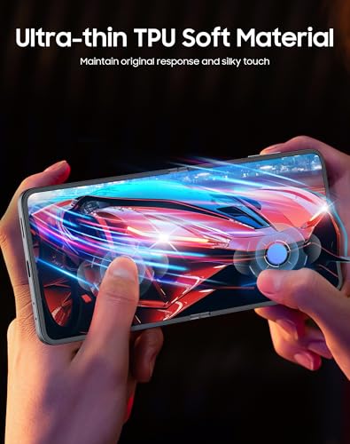 Spugan for Samsung Galaxy Z Flip 7 Screen Protectors, 2 Pcs Inner Screen TPU Protective Film [Installation Kit] + 2 Pcs Outer Screen Tempered Film, Durable, Scratch Resistant, Bubble Free, Newbie Friendly, Ultra HD - size: Flip7-2+2 Pac