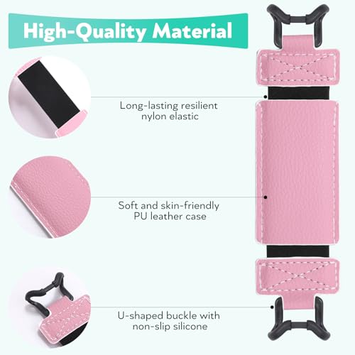 Secure Hand Strap for Kindle and Tablet - High Elasticity Finger Grip Holder Accessories for 6-8 Inches E-Book Tablet - color: Pink