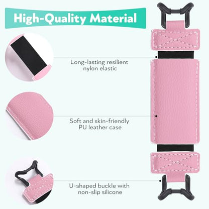 Secure Hand Strap for Kindle and Tablet - High Elasticity Finger Grip Holder Accessories for 6-8 Inches E-Book Tablet - color: Pink