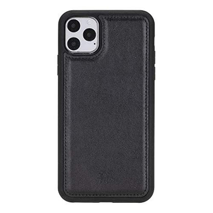 Venito Lucca Leather Case Compatible with iPhone 11 Pro Max (6,5inch) – Extra Secure with Padded Back Cover - Rustic Black - color: Rustic Black, size: iPhone 11 Pro Max
