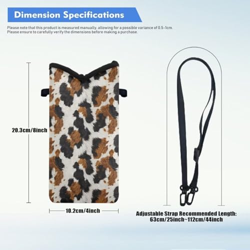 Cow Fur Print Crossbody Cell Phone Purse with Adjustable Strap, Women's Small Crossbody Wallet Bags, 4 x 8 inch for Most Phones - color: Cow Fur Print