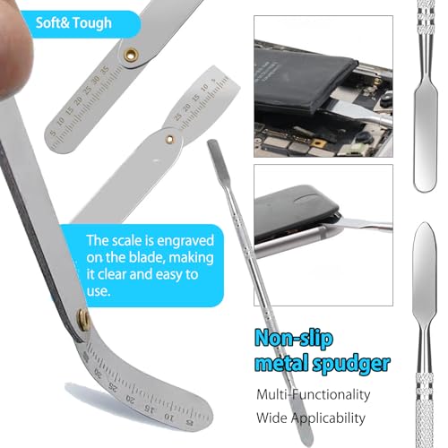 Spudger Tool Kit, 18 Piece Cell Phone Pry Tool, Metal Spudger, Plastic Pry Tool, Pry Tools for Electronics, Cell Phone Repair Tool Kit for iPhone, Laptop, iPad, Cell Phone, Tablet, Computer