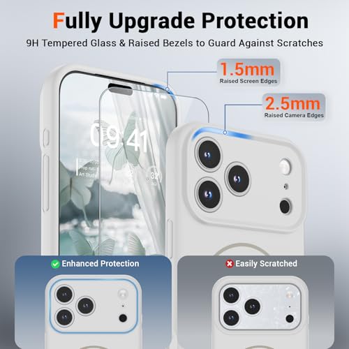 SUPFINE Silicone & Magnetic for iPhone 17 Pro Max Case White - color: White, size: iPhone 17 Pro Max