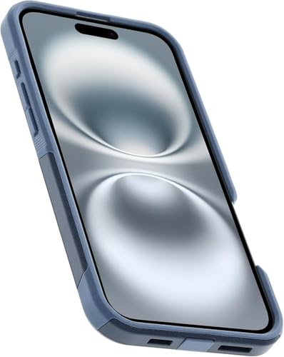 OtterBox iPhone 16 Plus – Commuter Series Slim MagSafe Case - | 3X Military Drop Protection - Dual-Layer Design - Pocket-Friendly - Raised Edges - Port Covers - Non-Retail Packaging - color: Blue Jeans