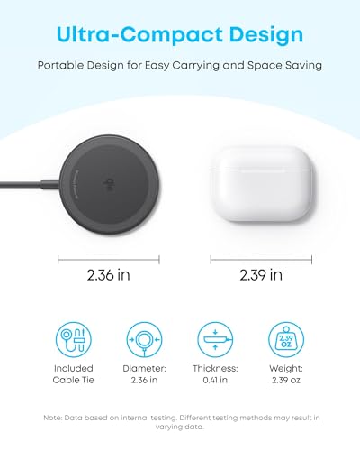 Anker Zolo MagSafe-Compatible Wireless Charger with Qi2 15W Fast Charging - color: Black, size: 2 Pack