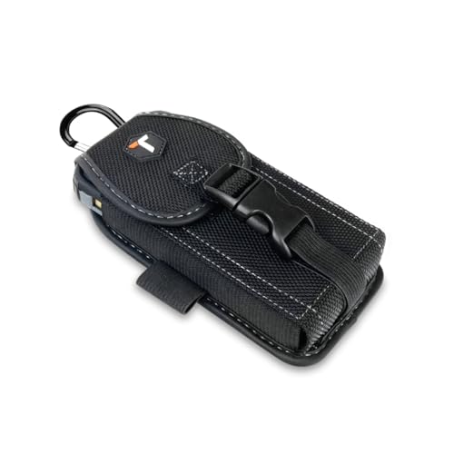 ToughTested Heavy Duty Phone Holster, Belt Clip & Carabiner Tactical Pouch | Rugged smartphone case with 6-point protection and secure hook-and-loop closure for worksites and travel