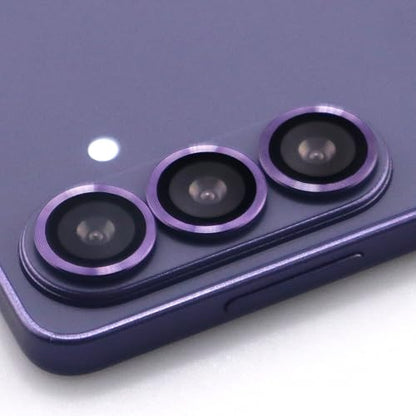 for Samsung Galaxy S26 / S26 Plus Camera Lens Protector Metal Ring Tempered Glass Lens Cover Accessories (Violet) - color: Violet