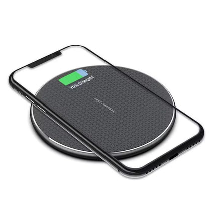 10W Qi-Certified Charging Pad, Black, Wireless Fast Charging, Compatible with Models of iPhone/Samsung/Android and More