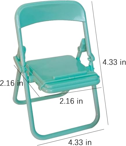 4Pcs Mini Folding Chair Phone Stand, Candy Color Portable Foldable Mobile Holder, Cute Creative Desk Accessory for Cellphones