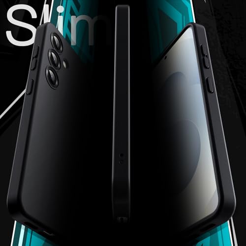 JETech Slim Case for Samsung Galaxy S25 Plus, Black | Camera Lens Protection, Soft TPU Design, Matte Finish, Shockproof Protection - color: Black, size: Galaxy S25 Plus