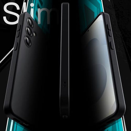 JETech Slim Case for Samsung Galaxy S25 Plus, Black | Camera Lens Protection, Soft TPU Design, Matte Finish, Shockproof Protection - color: Black, size: Galaxy S25 Plus
