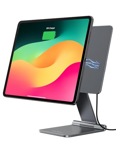 KU XIU Magnetic Wireless Charging Stand for iPad Air 13" & iPad Pro 12.9" - size: iPad Pro 12.9"/ iPad Air 13"-M2/M3/M4