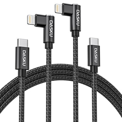 90 Degree iPhone Charger [MFi Certified] Long iPhone Fast Cable 10FT 2Pack - color: Black, size: 10FT, style: USB-C to Lightning