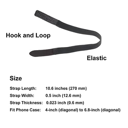 TFY Non-Slip Elastic Hand Strap Holder for Smartphones Universal 2 pcs - color: Black
