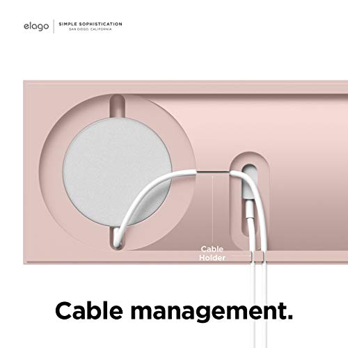 elago Charging Tray Duo for MagSafe & Apple Watch Chargers - color: Sand Pink