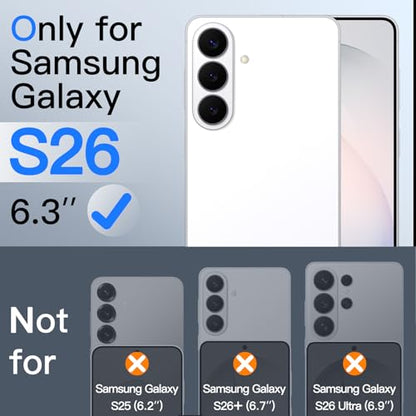 JETech Privacy Screen Protector for Samsung Galaxy S26, 2+2 Pack - size: Galaxy S26