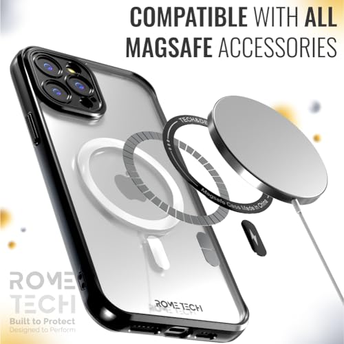 Rome Tech Clear Case Compatible with MagSafe for iPhone 12 Pro Max 6.7" (2020) - Slim and Rugged Fit Thin Shockproof Case Compatible with Magsafe Devices - Clarity - style: iPhone 12 Pro Max