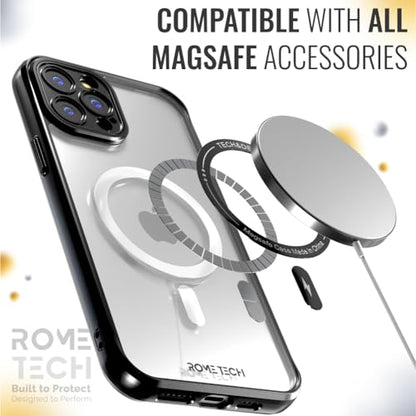 Rome Tech Clear Case Compatible with MagSafe for iPhone 12 Pro Max 6.7" (2020) - Slim and Rugged Fit Thin Shockproof Case Compatible with Magsafe Devices - Clarity - style: iPhone 12 Pro Max