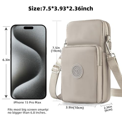 JANKS Small Crossbody Bags for Women Mini Cell Phone Purses Handbag Shoulder Bag - color: 010 Beige