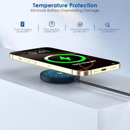 Magnetic Wireless Charger for iPhone16,2Pack 10FT 15W Fast Mag-Safe Charger - color: Black, size: 10FT
