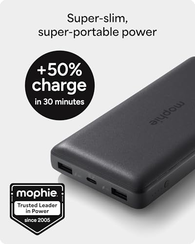 mophie Powerstation Slim 20,000mAh Power Bank - size: 20,000 mAh, style: Slim